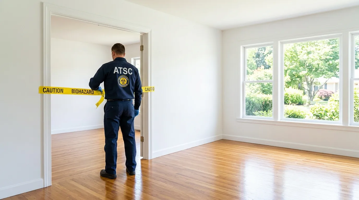 Certified biohazard cleanup crew performing Trauma Scene Cleanup in Shiloh